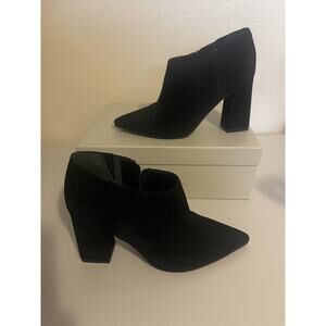 Marc Fisher Women's Jayla Black Suede pointy ankle Boots Heel shoes 6